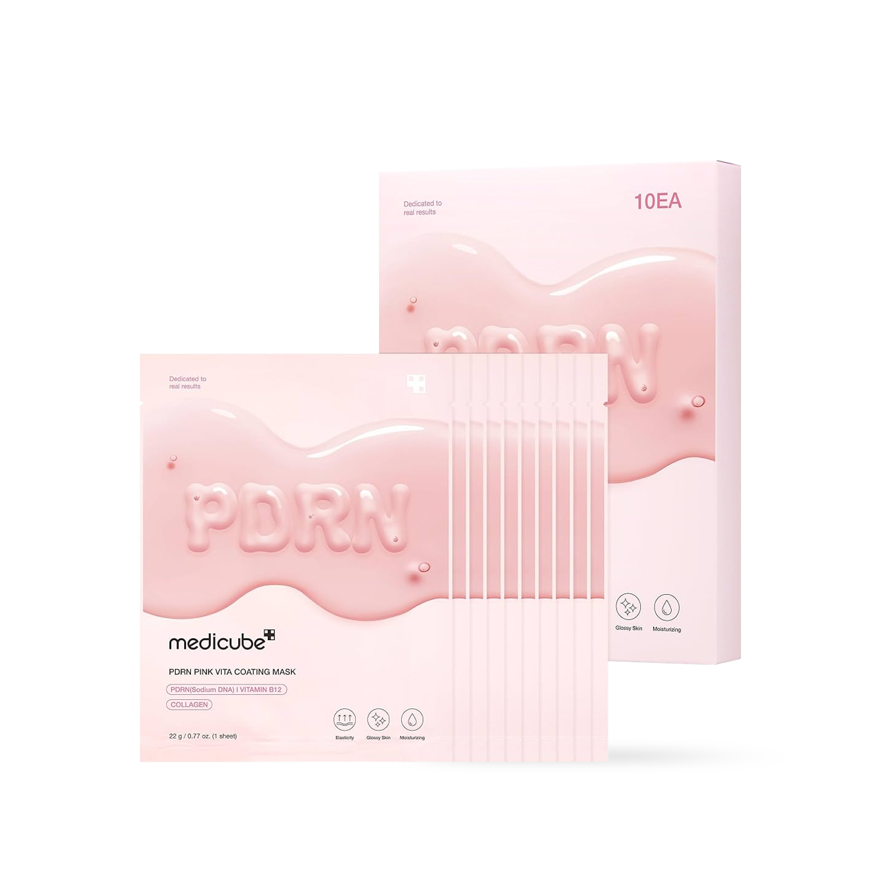 Medicube PDRN Pink Vita Coating Mask packaging box