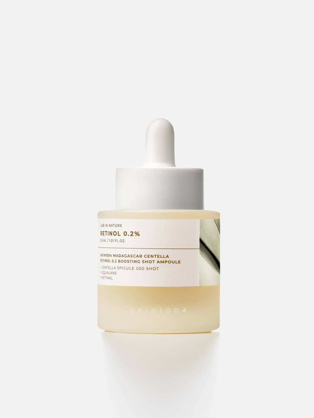 Texture of retinol ampoule dispensed onto hand