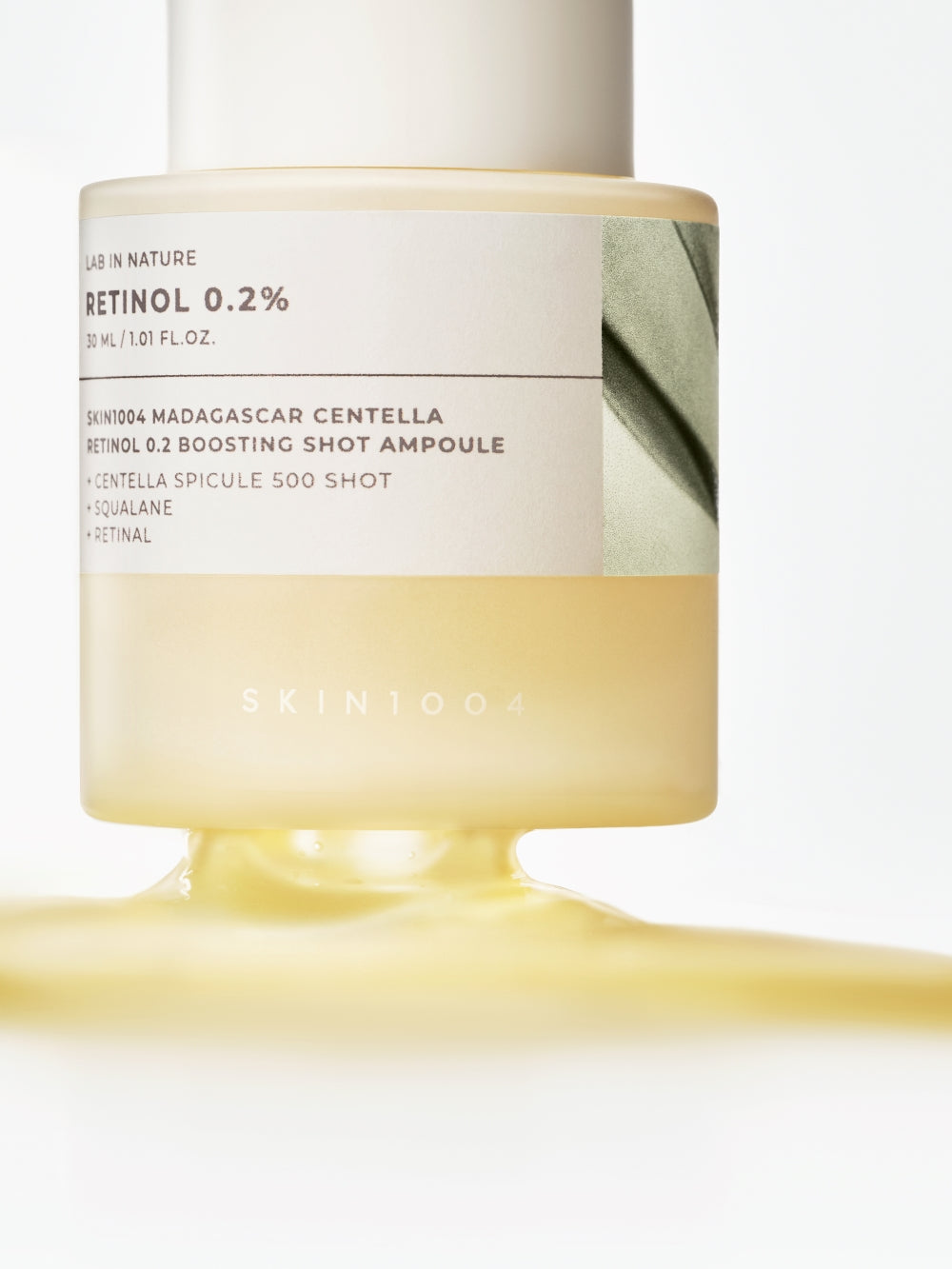 Retinol ampoule bottle top-down view