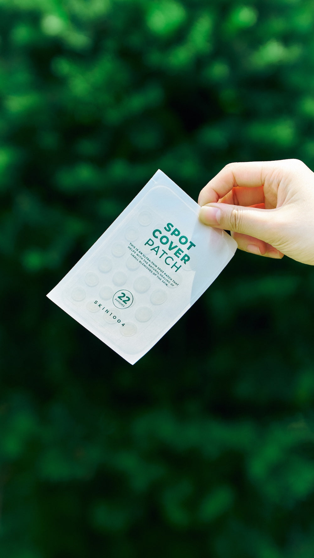 Blemish patch box opened showing sheet inside