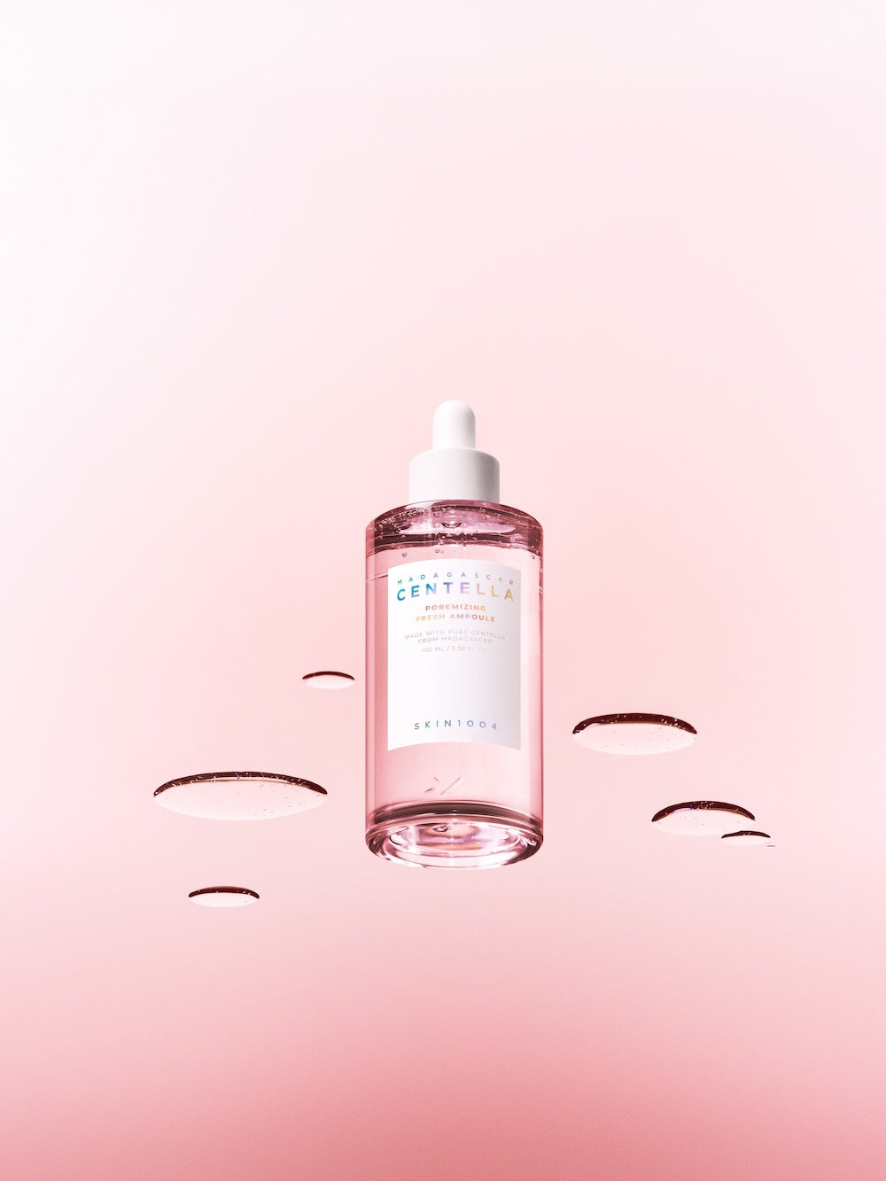 Side view of poremizing ampoule bottle