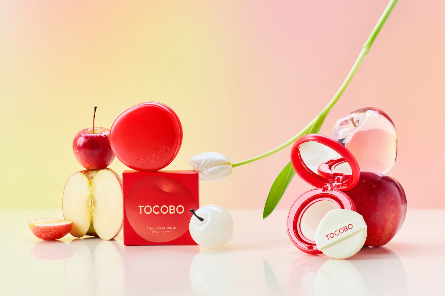 TOCOBO Apple Dewy Fit Cushion 6 Colors With Refill Set K-beauty makeup product image