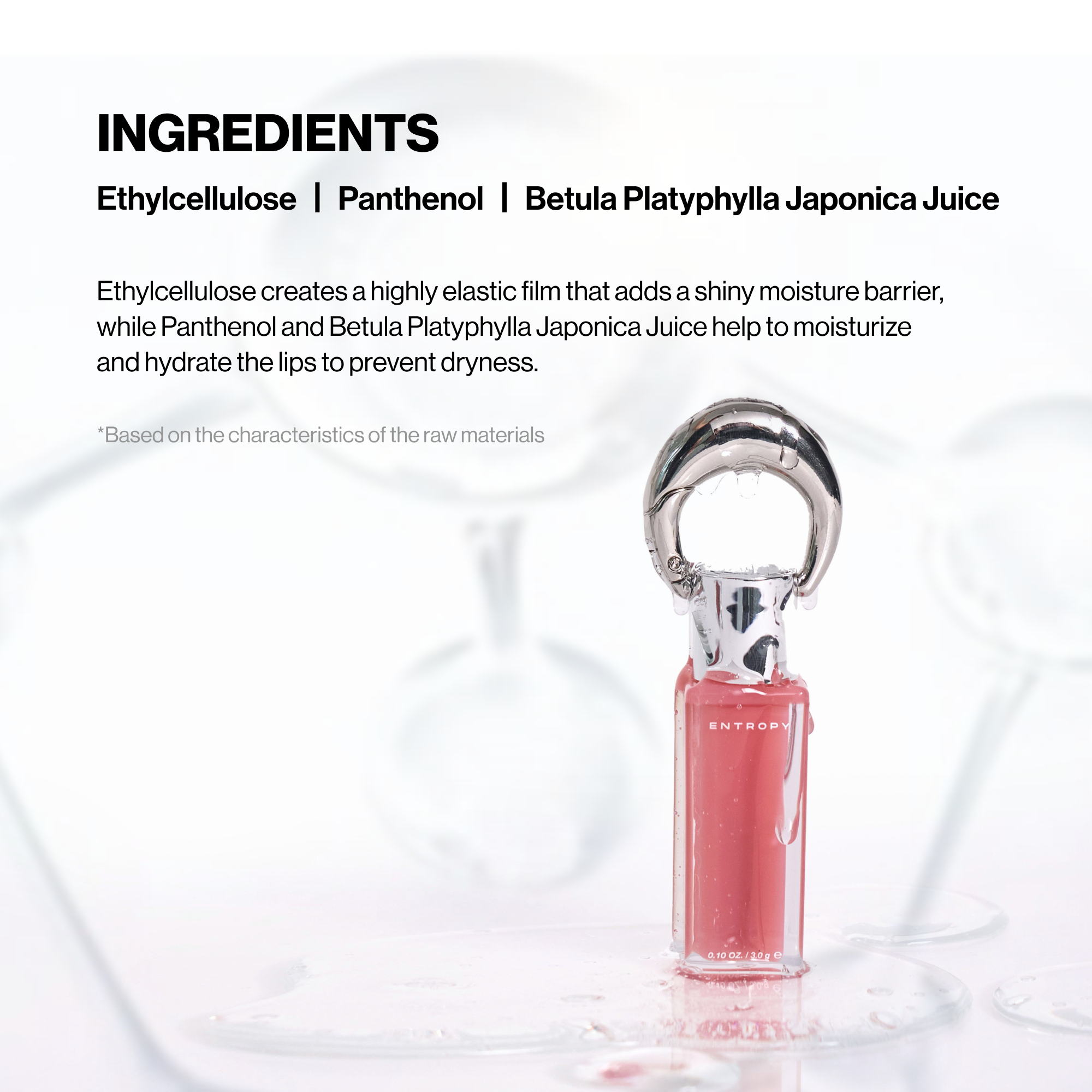 ENTROPY Charm Tint Glossy Gel Line 10 Colors K-beauty lip product product image