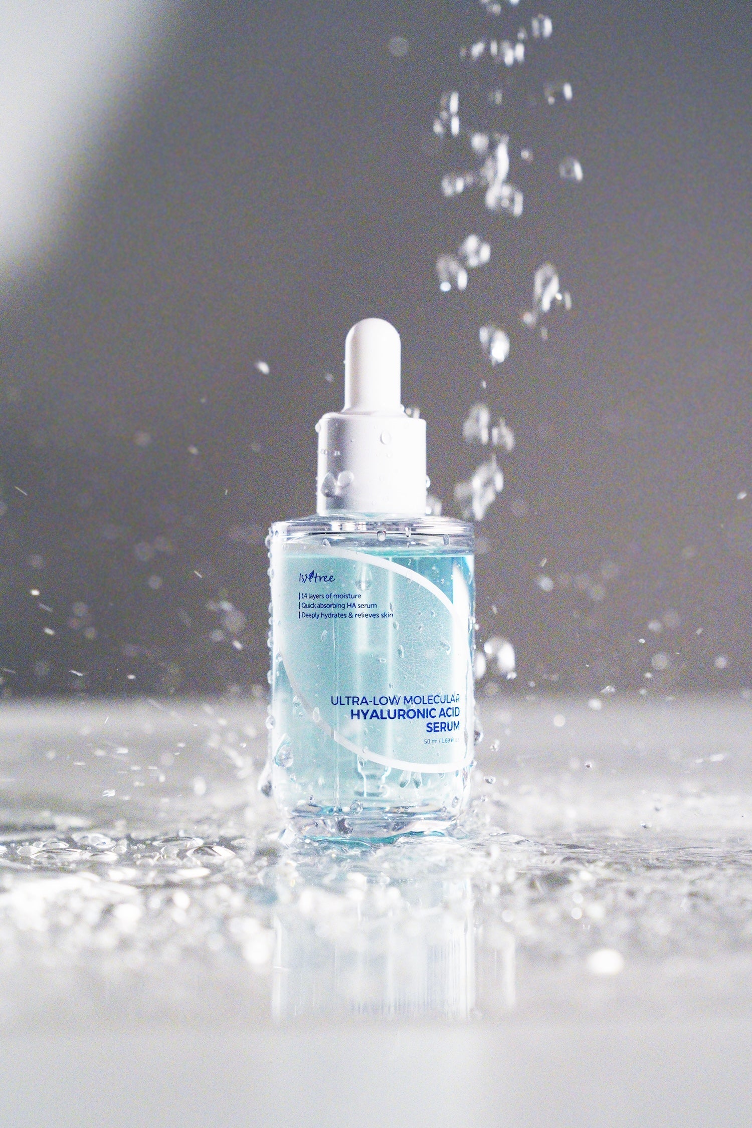 Isntree Ultra Low Molecular HA Serum bathroom shelf display