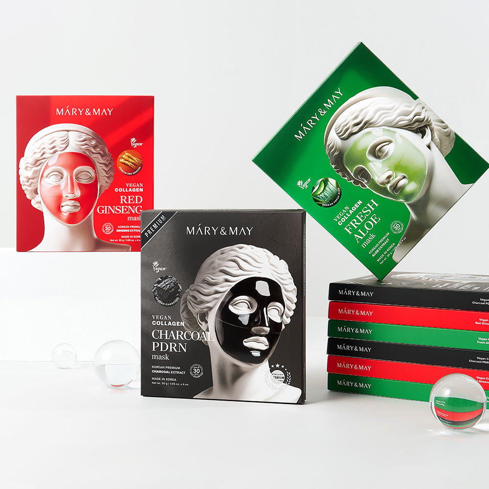 Mary&May Vegan Collagen Red Ginseng Mask (30g x4) Korean toner product image