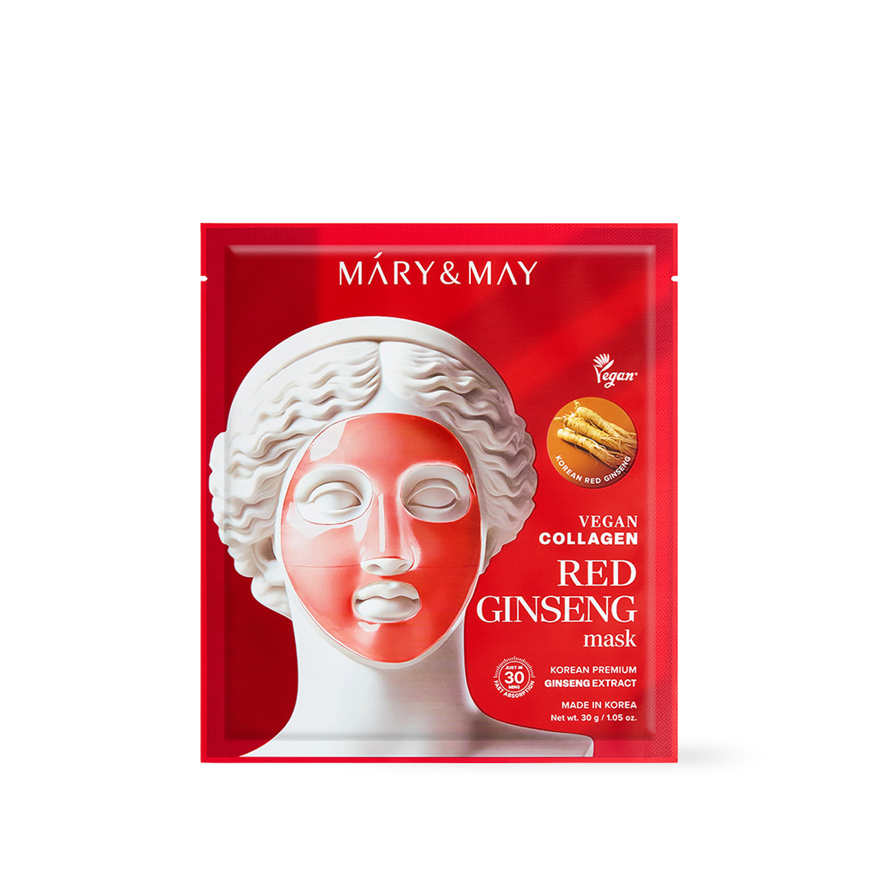 Mary&May Vegan Collagen Red Ginseng Mask (30g x4) Korean toner product image