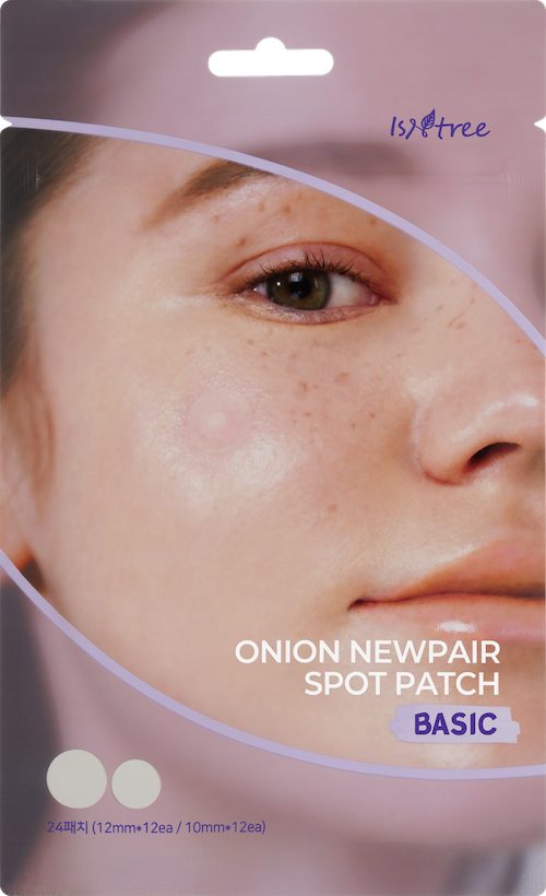 Close up of single spot patch being peeled from sheet