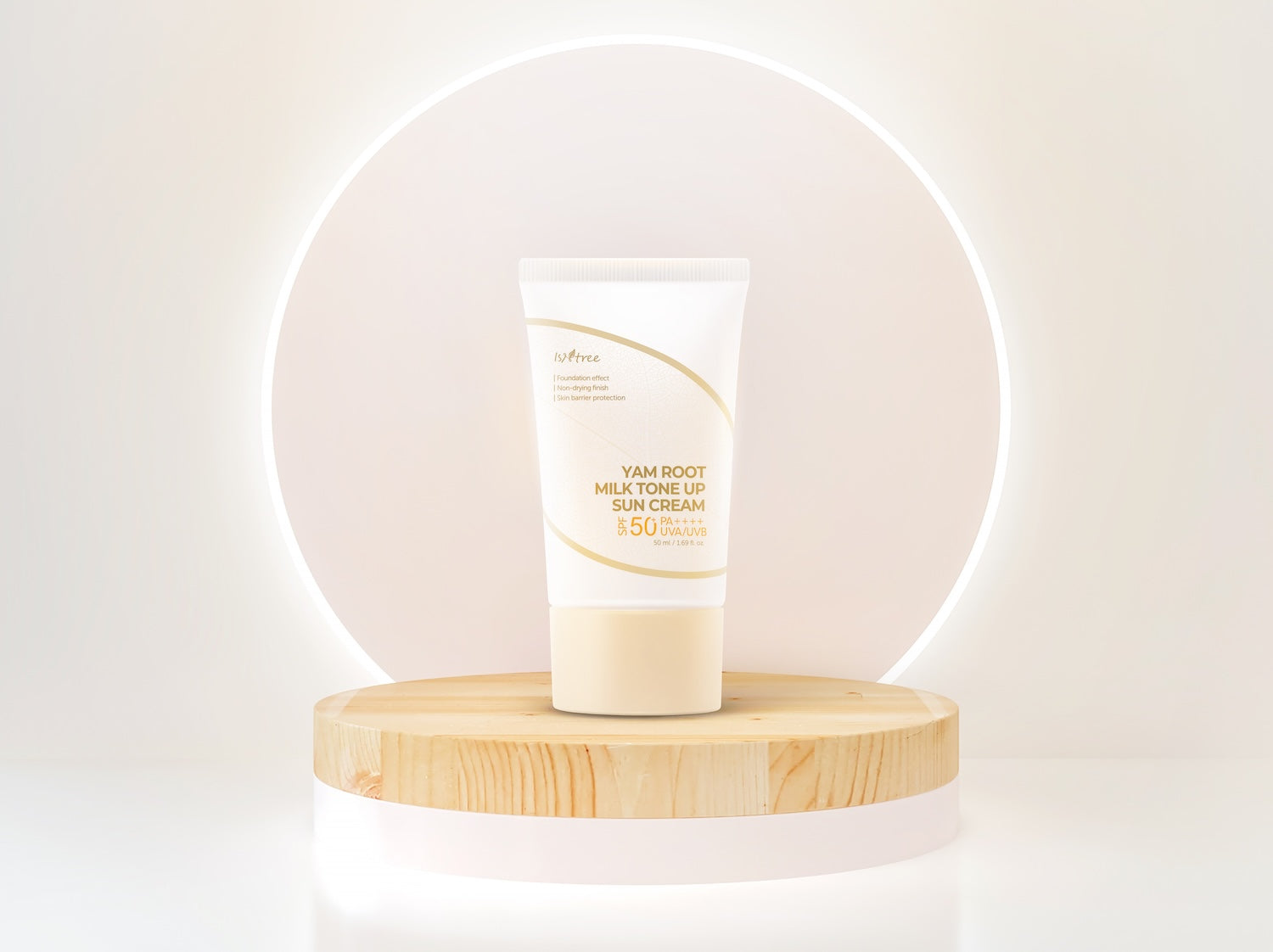Isntree Yam Root Milk Tone Up Sun Cream 50ml Korean sunscreen product image