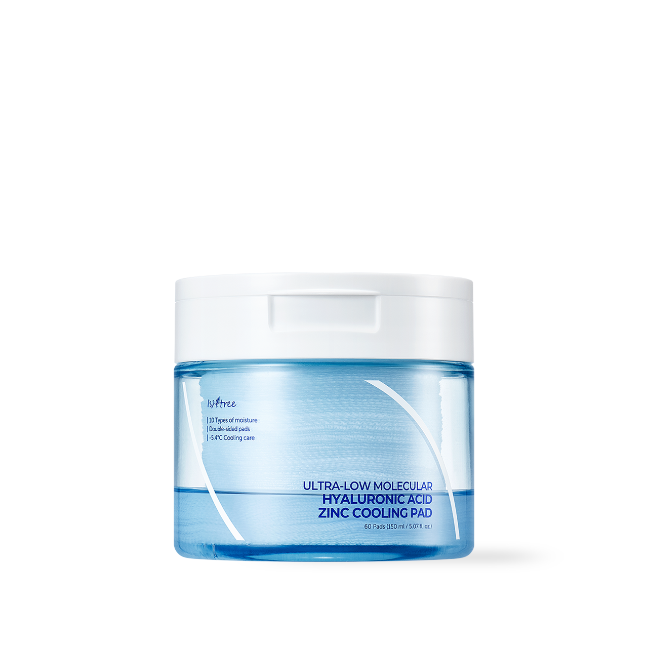 Isntree Ultra Low Molecular Hyaluronic Acid Zinc Cooling Pad 150ml 60ea Korean toner product image