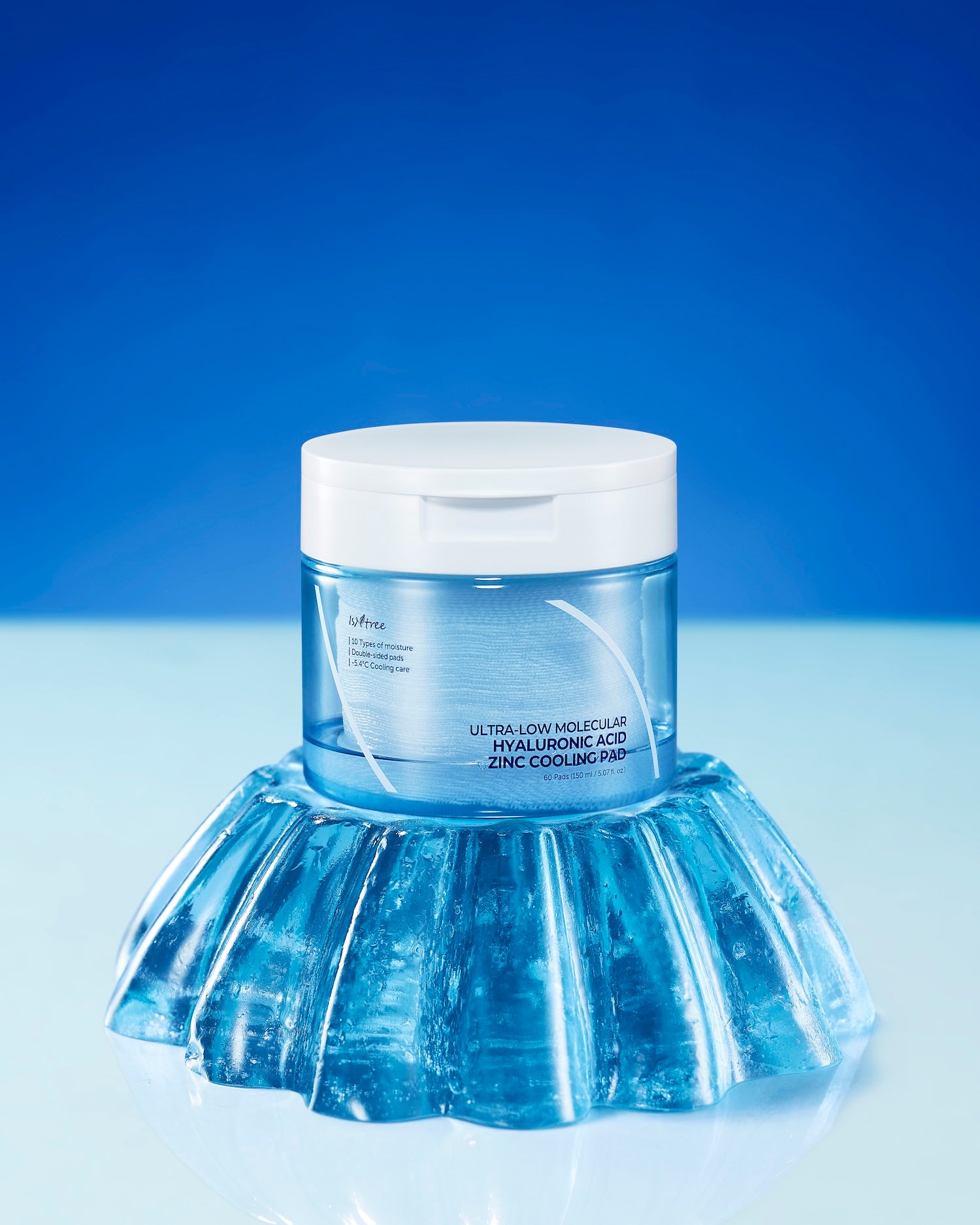 Isntree Ultra Low Molecular Hyaluronic Acid Zinc Cooling Pad 150ml 60ea Korean toner product image