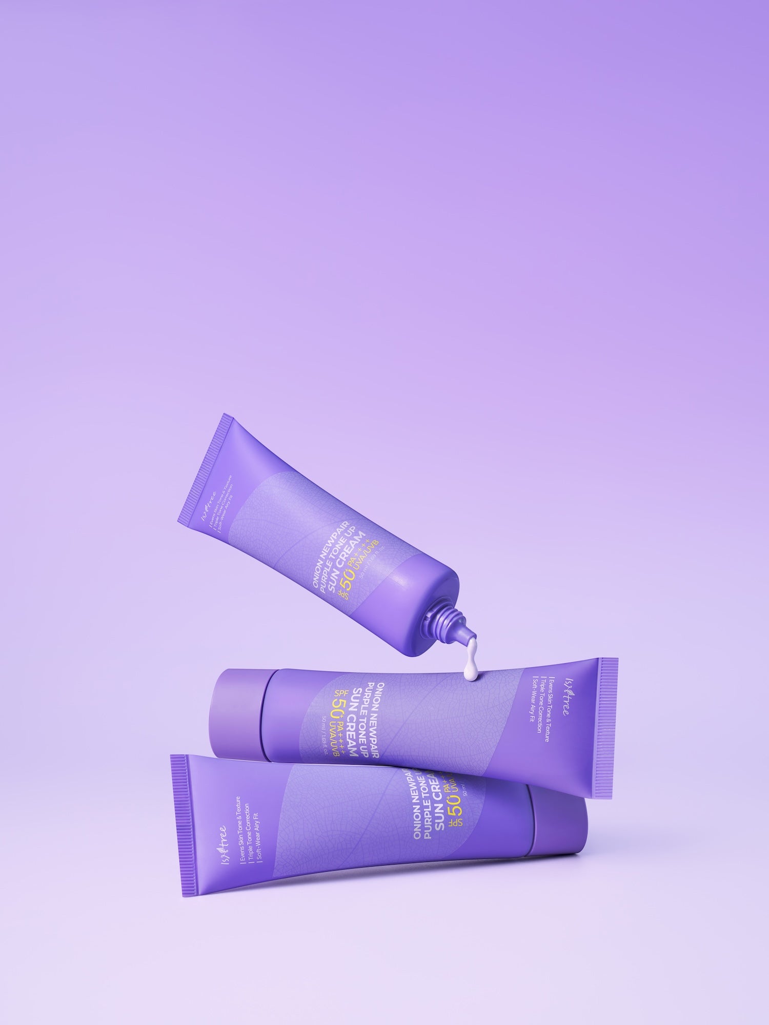 Isntree Onion Newpair Purple Tone Up Sun Cream 50ml Korean sunscreen product image