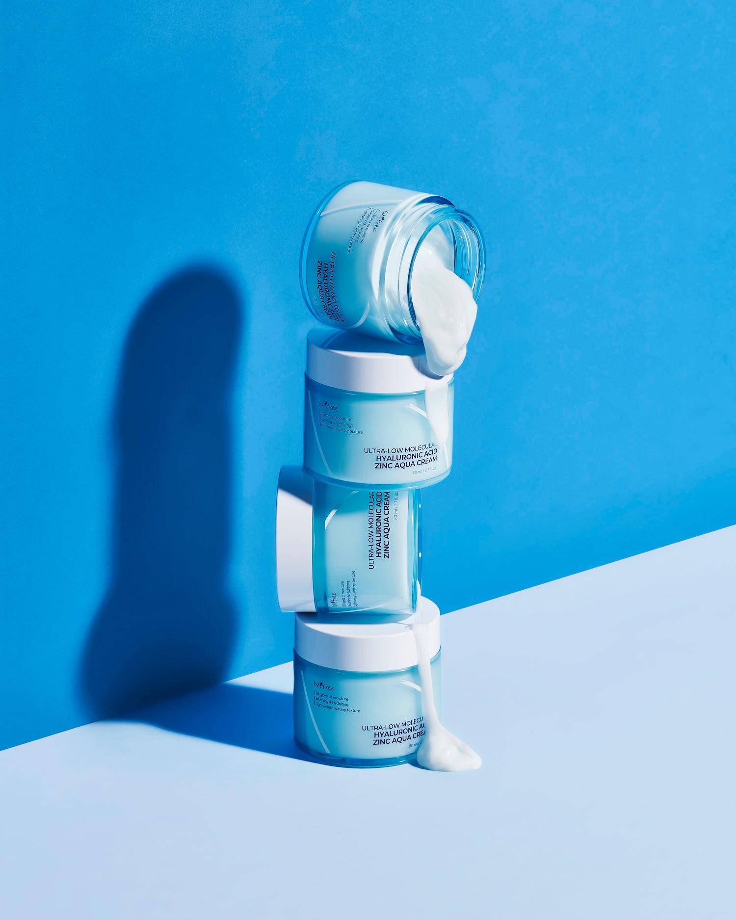 Isntree Ultra Low Molecular Hyaluronic Acid Zinc Aqua Cream 80ml Korean moisturizer product image