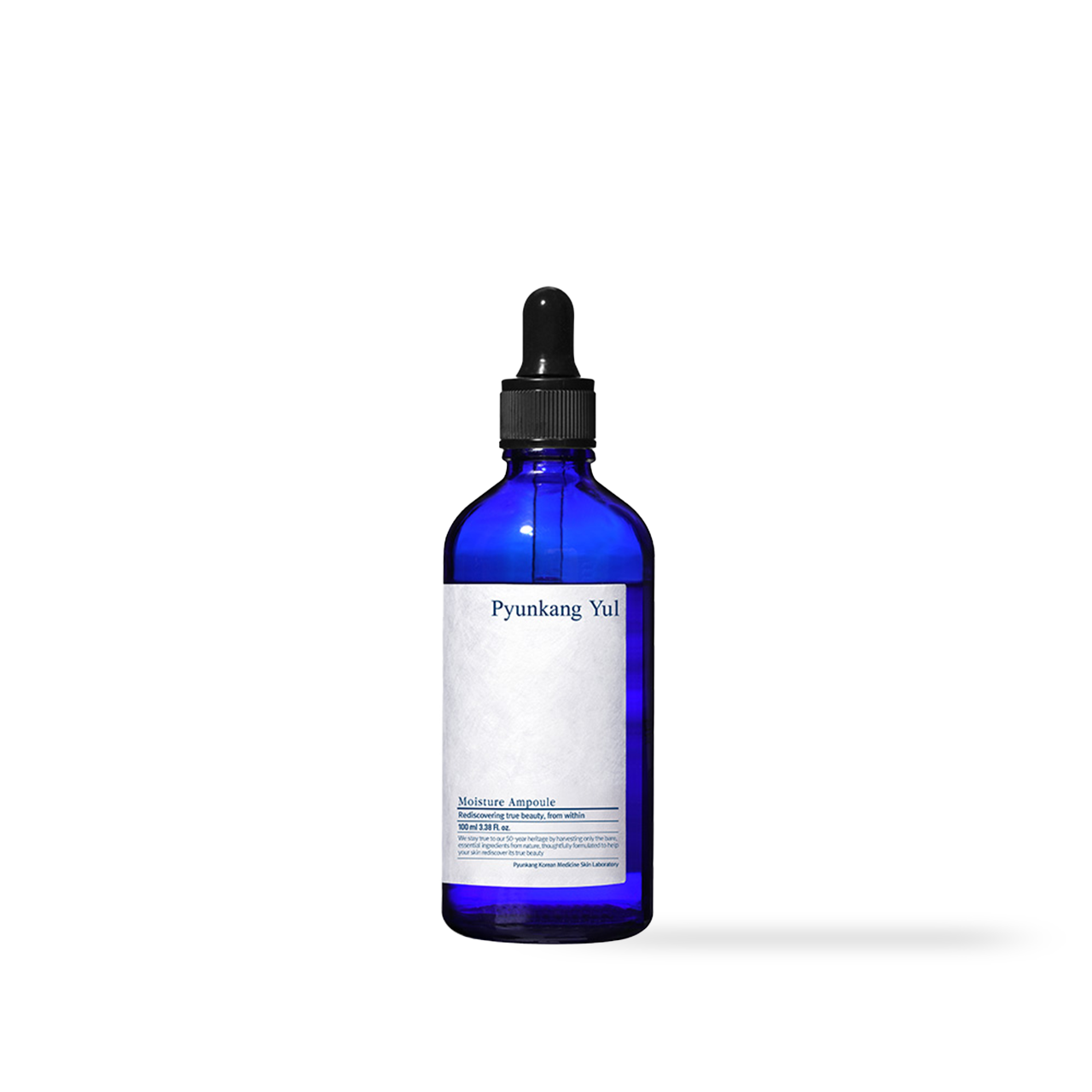 Moisture ampoule bottle cap removed showing dropper