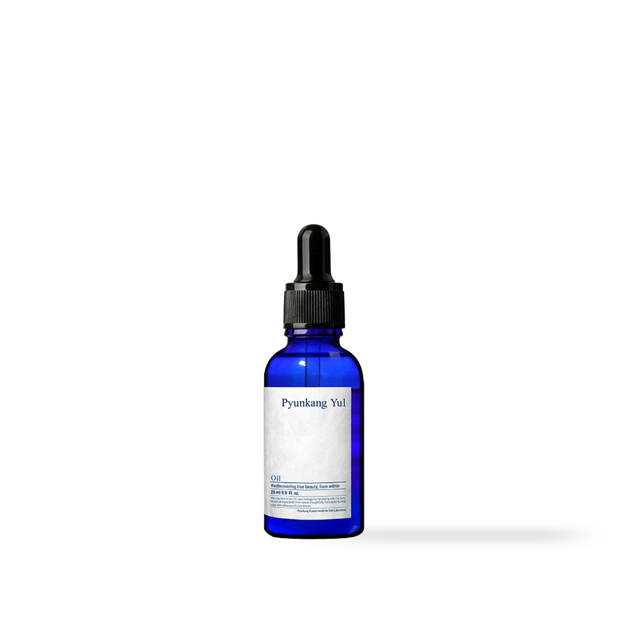 Face oil bottle cap removed showing dropper