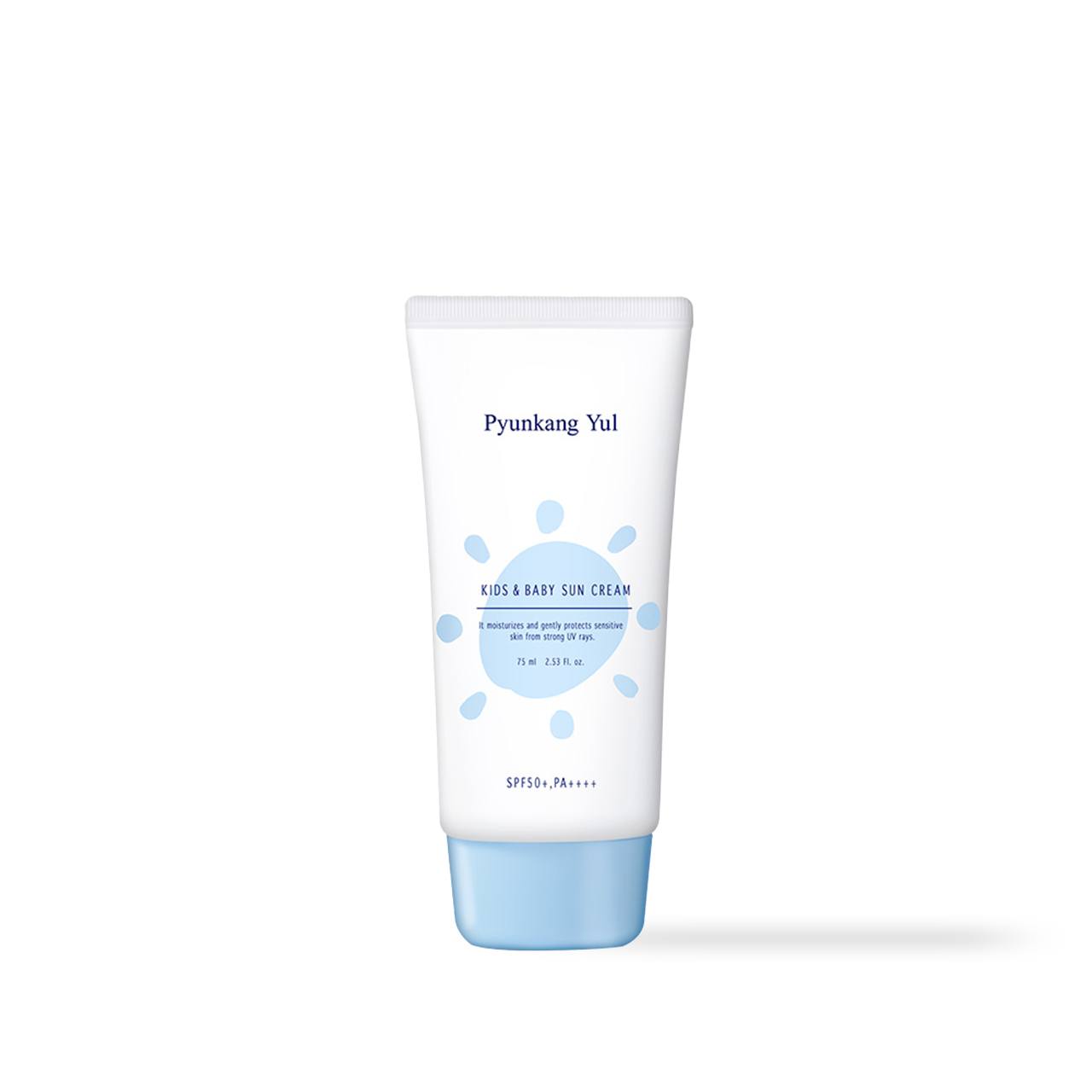 the Pyunkang Yul Kids and Baby Sun Cream tube shown from the side