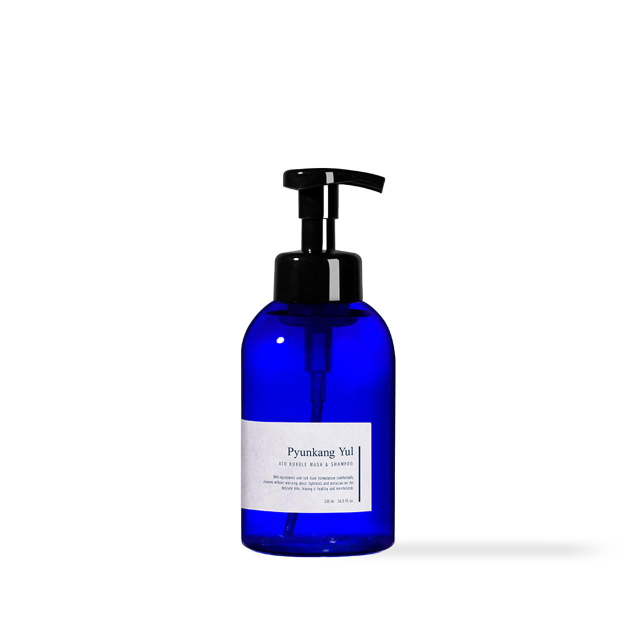 the pump top on the Pyunkang Yul Ato Bubble Wash and Shampoo bottle