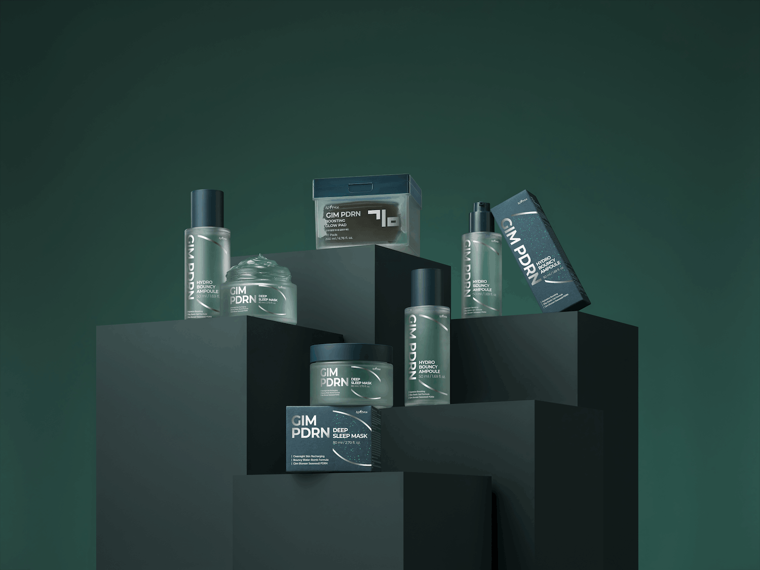 Isntree Gim PDRN Boosting Glow Pad (200ml)70ea Korean toner product image