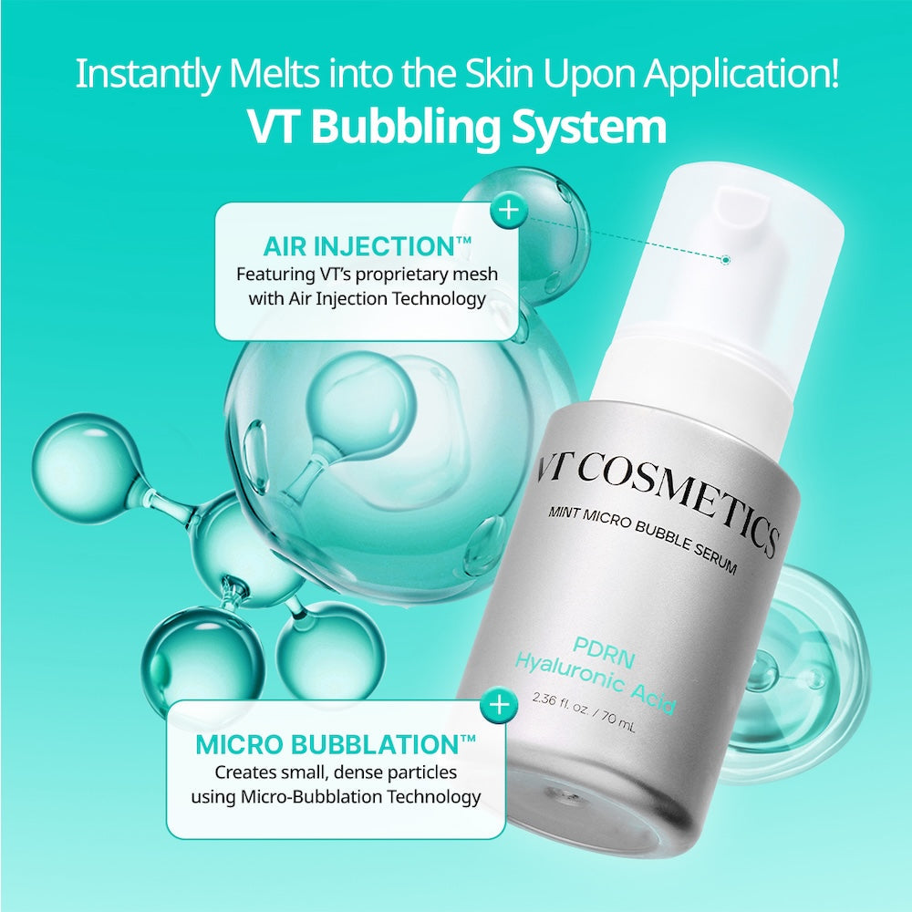 VT Cosmetics PDRN Hyaluronic Acid Mint Micro Bubble Serum 70ml