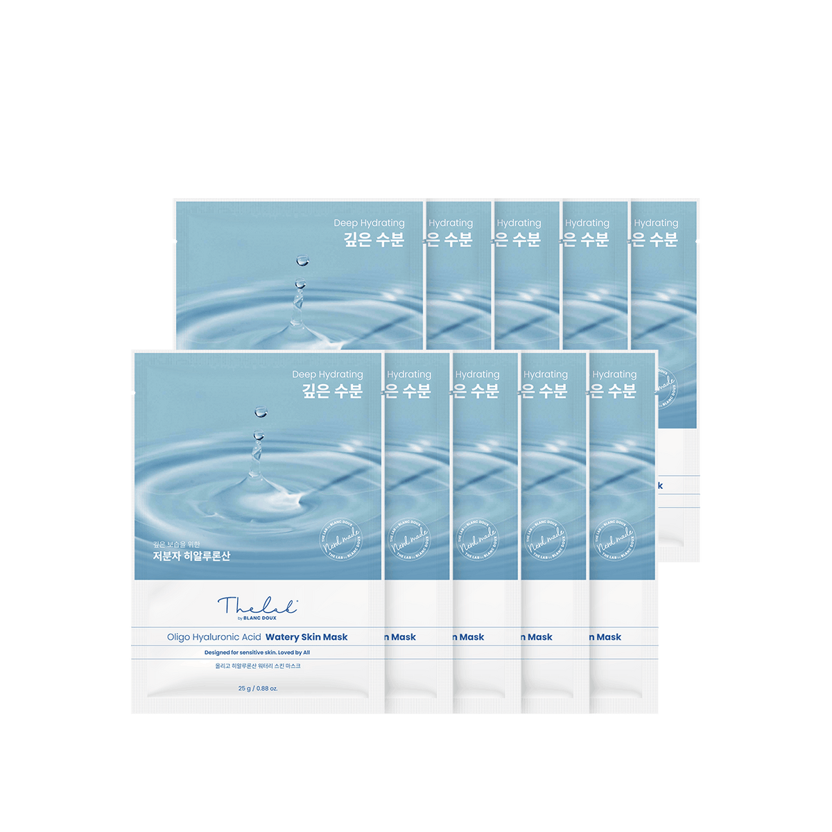 THE LAB by BLANC DOUX Oligo Hyaluronic Acid Watery Skin Mask 10p