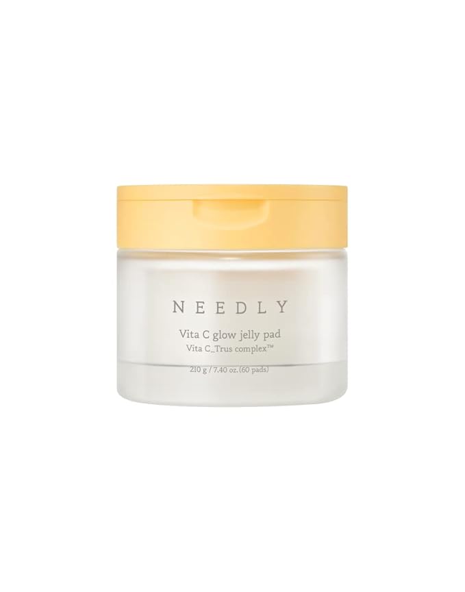 Needly Vita C Glow Jelly Pad brightening toner pads with Vitamin C for glowing, hydrated skin – Korean skincare product packaging