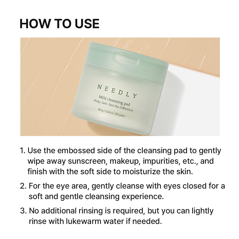 How to use Needly Mild Cleansing Pad – step-by-step cleansing guide