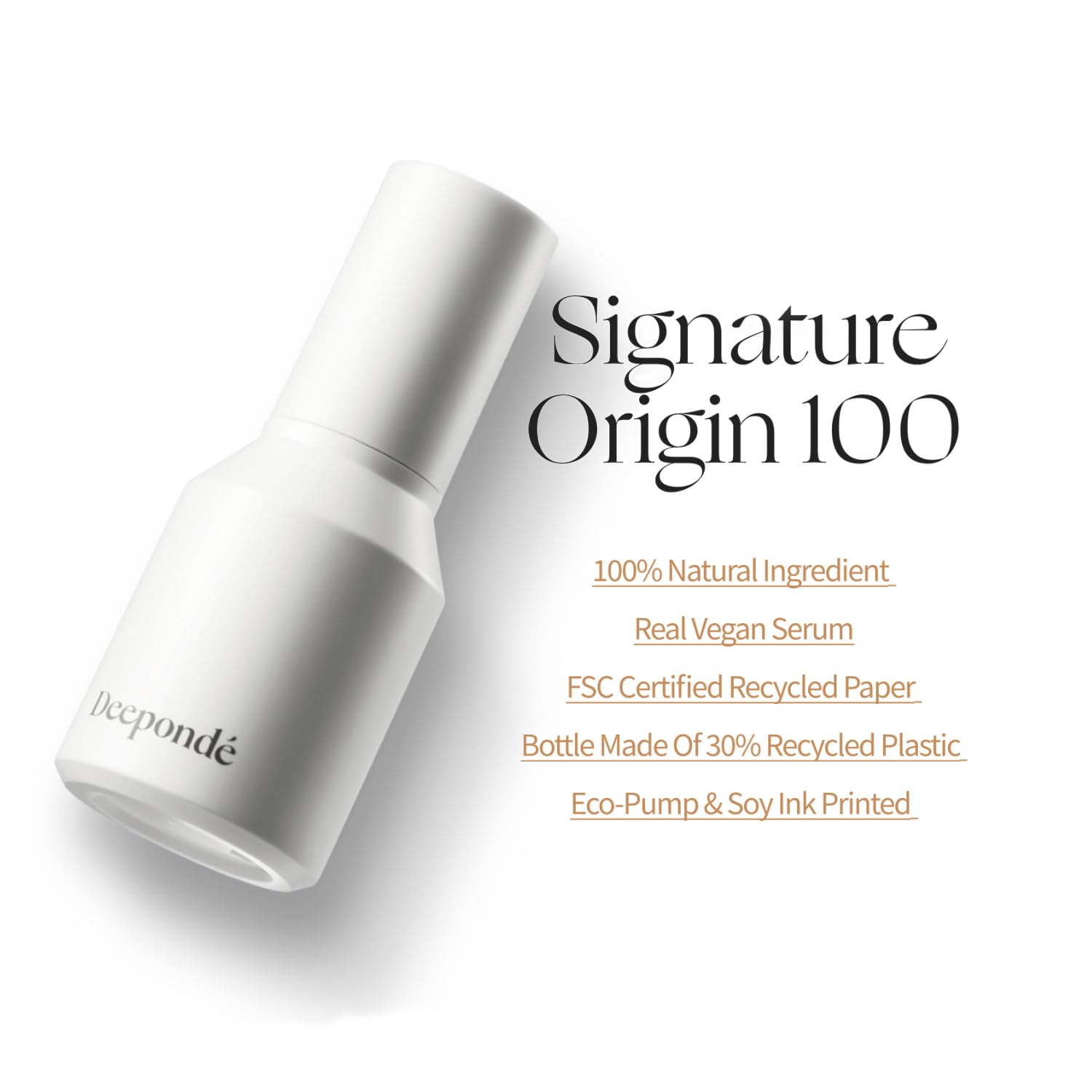 Deeponde Signature Origin 100 Snow Mushroom Serum 1.69 fl.oz. 50ml