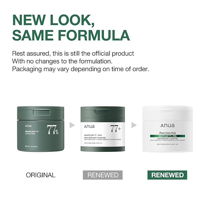 ANUA Heartleaf 77 Toner Pad 70 Sheets, PHA Dead Skin Care Low pH Daily Toner Pad exfoliating