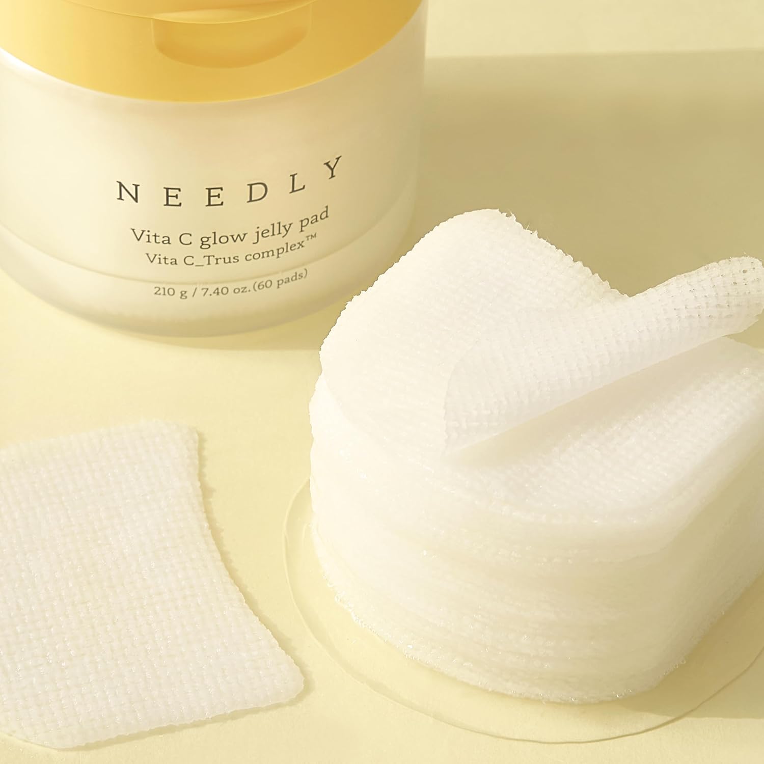 Needly Vita C Glow Jelly Pad brightening toner pads with Vitamin C complex.