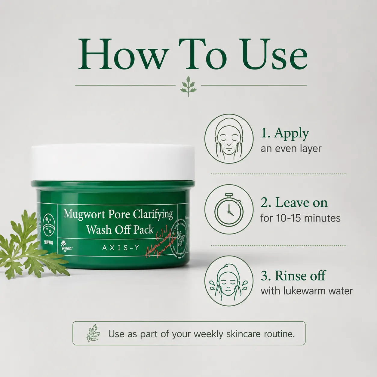 AXIS-Y Mugwort Pore Clarifying Wash Off Pack 100ml