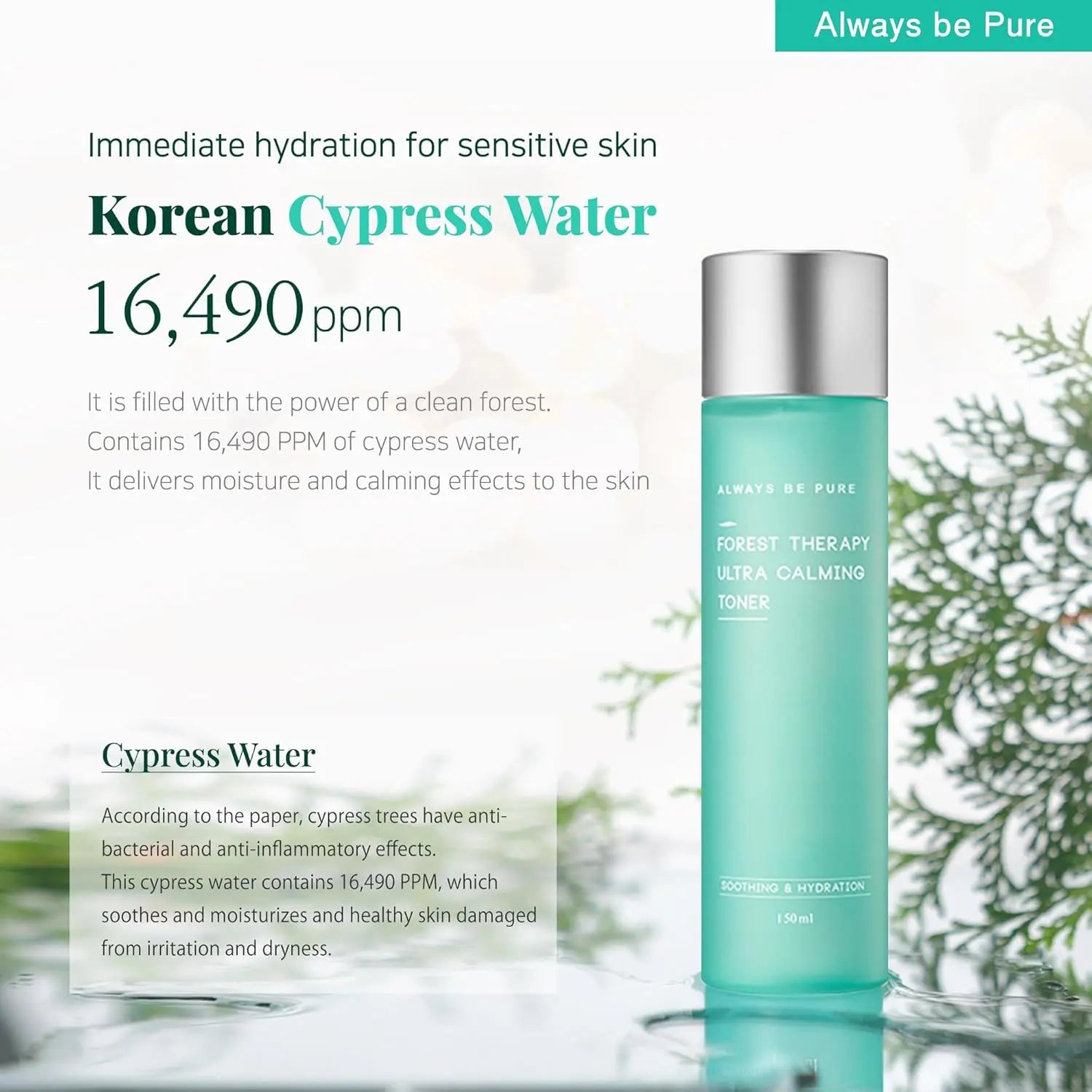 Always Be Pure Forest Therapy Ultra Calming Toner 150ml - Enrapturecosmetics