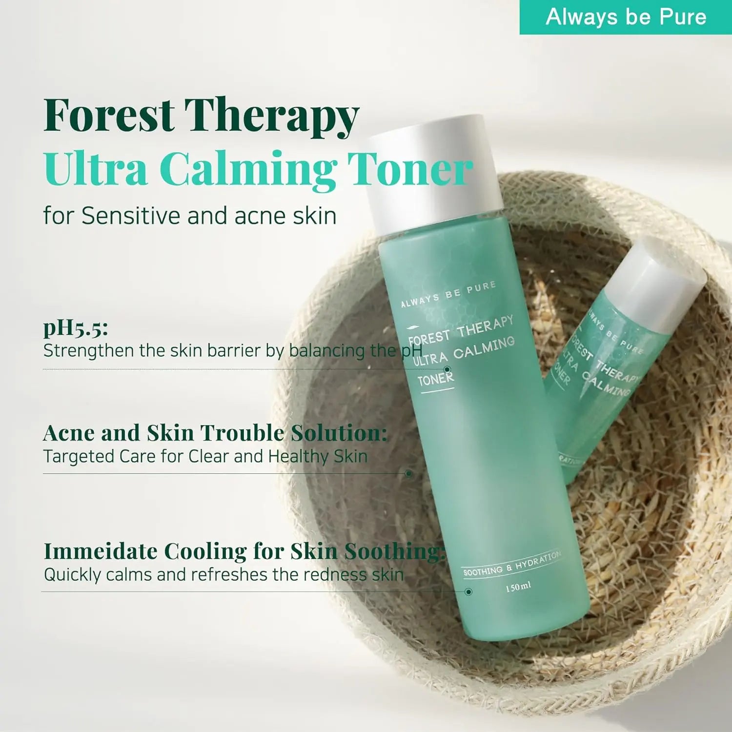 Always Be Pure Forest Therapy Ultra Calming Toner 150ml - Enrapturecosmetics