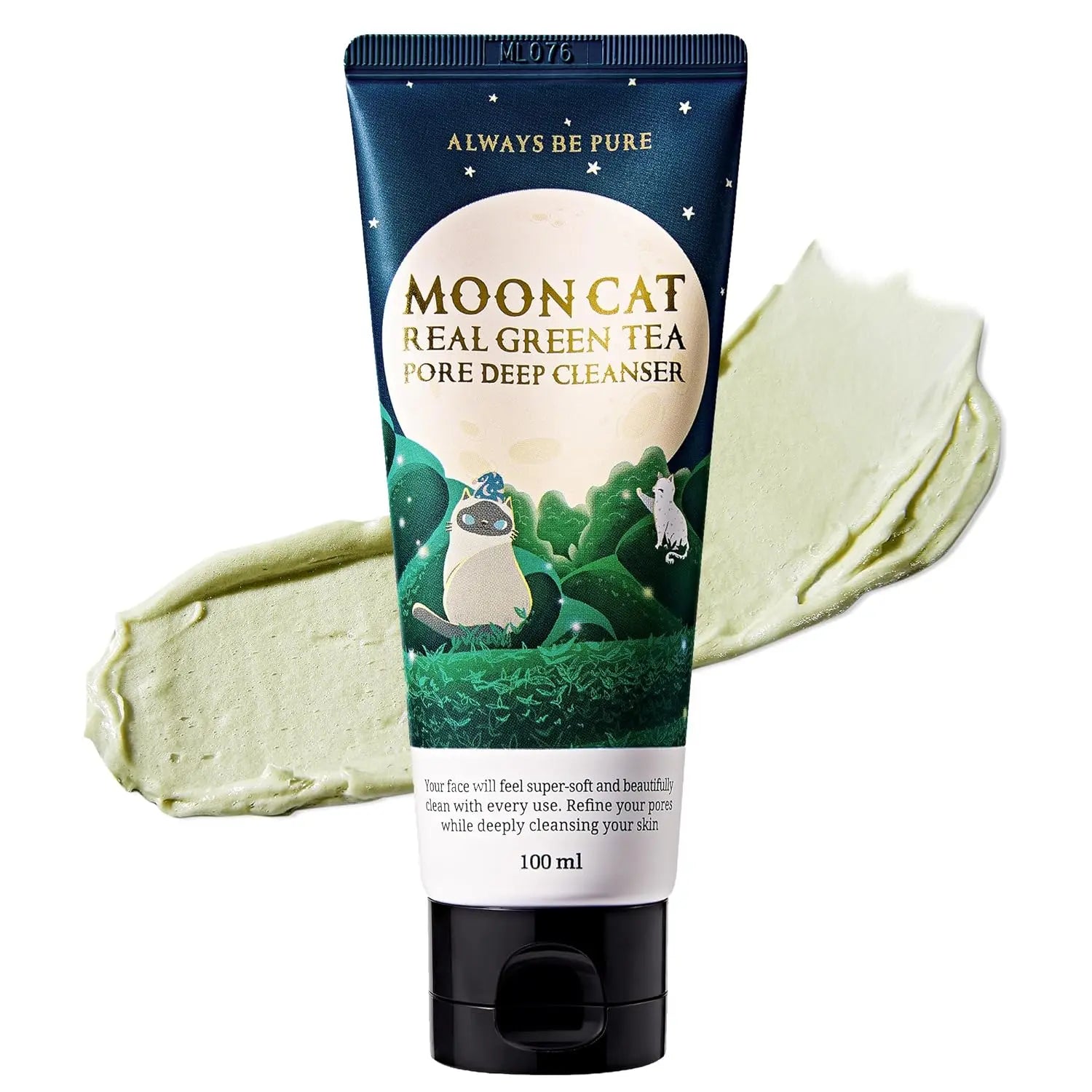 Always Be Pure Mooncat Real Green Tea Pore Deep Cleanser 100ml - Enrapturecosmetics