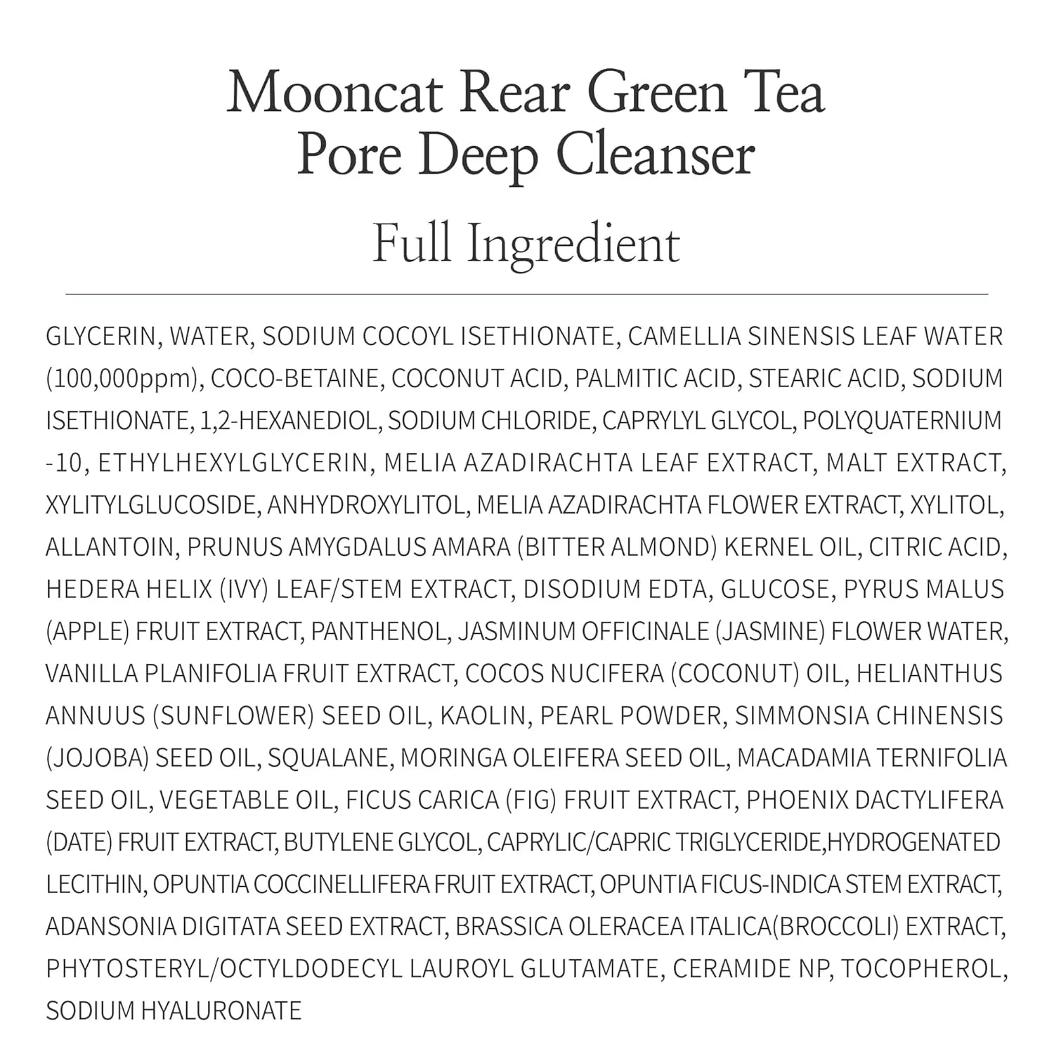 Always Be Pure Mooncat Real Green Tea Pore Deep Cleanser 100ml - Enrapturecosmetics