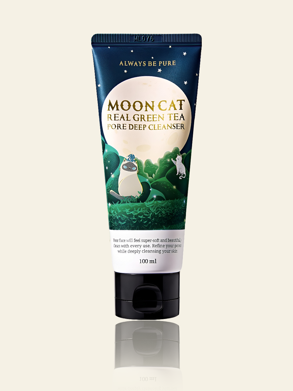 Always Be Pure Mooncat Real Green Tea Pore Deep Cleanser 100ml