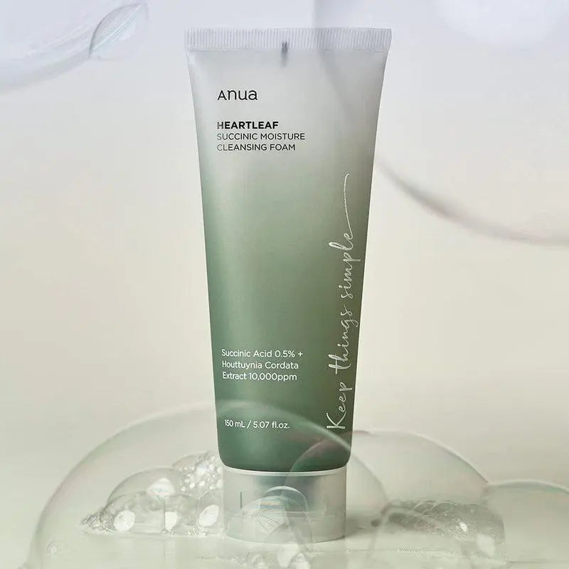 Anua HEARTLEAF SUCCINIC MOISTURE CLEANSING FOAM 150ml ANUA