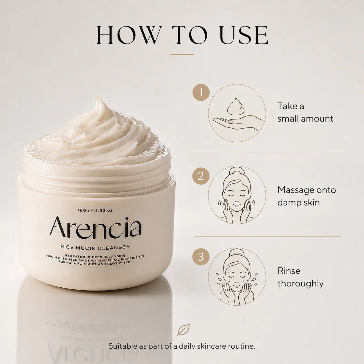Arencia Rice Mucin Cleanser 120ml