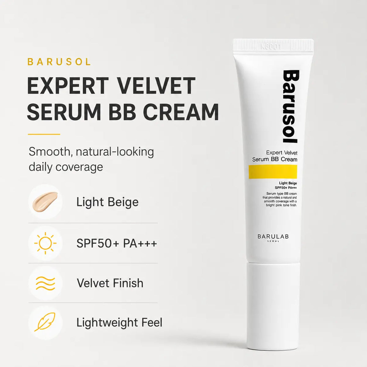 BARULAB Barusol Expert Velvet Serum BB Cream Base 30ml