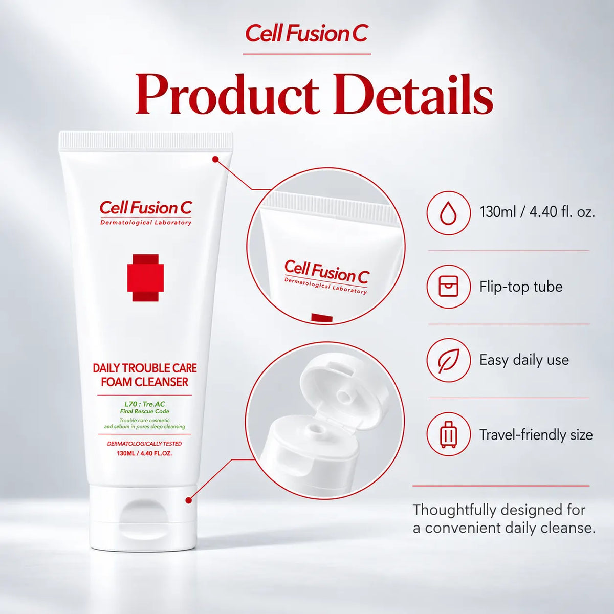Cell Fusion C Tre.ac Daily Trouble Care Foam Cleanser 130ml