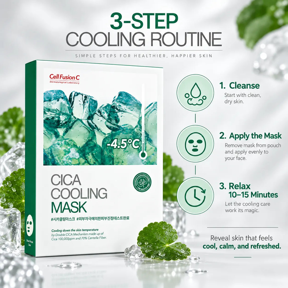 Cell Fusion C Cica Cooling Mask 5 Sheets
