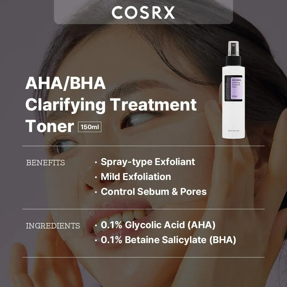 cosrx aha bha clarifying treatment toner