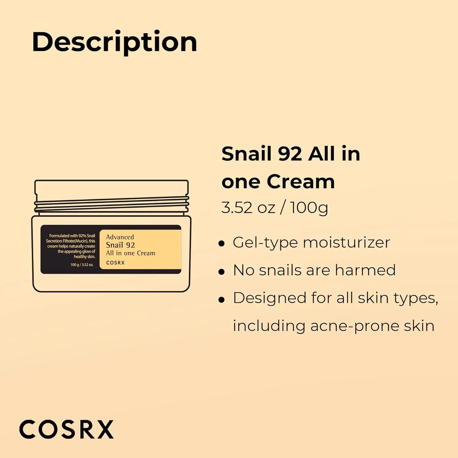 cosrx advanced snail 92 all in one cream