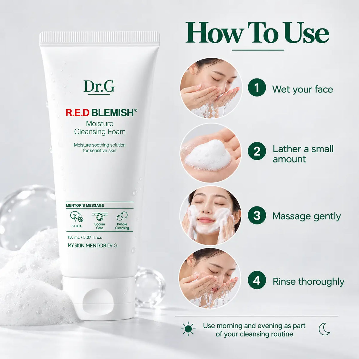 Dr.G Red Blemish Moisture Cleansing Foam 150ml
