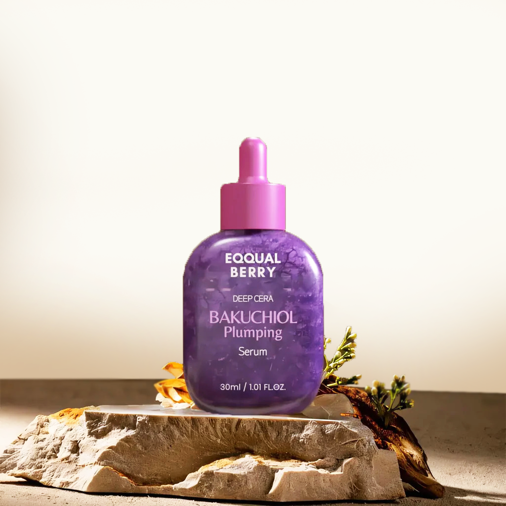 Eqqualberry Bakuchiol Plumping Serum - Retinol Alternative for Sensitive Skin 1.01oz / 30ml