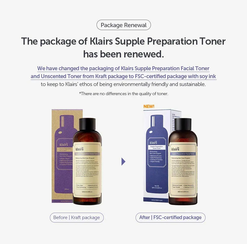 Klairs Supple Preparation Facial Toner 180ml Klairs