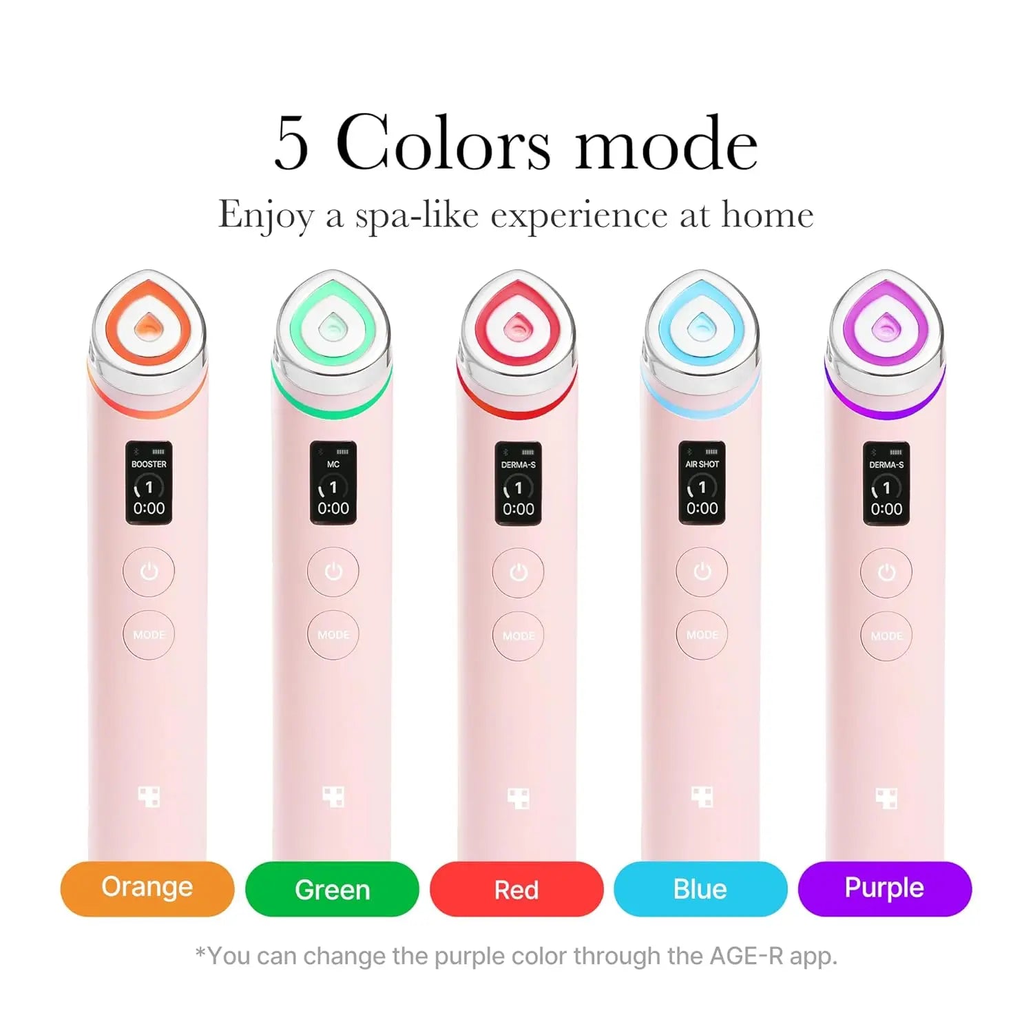 Medicube Age-R Booster Pro Pink | 6-in-1 Real Glass Glow Beauty Massager medicube