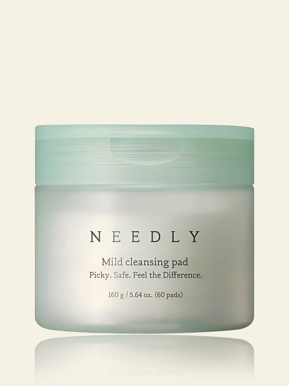 Needly Mild Cleansing Pad – Gentle Vegan Makeup Remover for Sensitive Skin with Panthenol & Squalane (80 Pads)