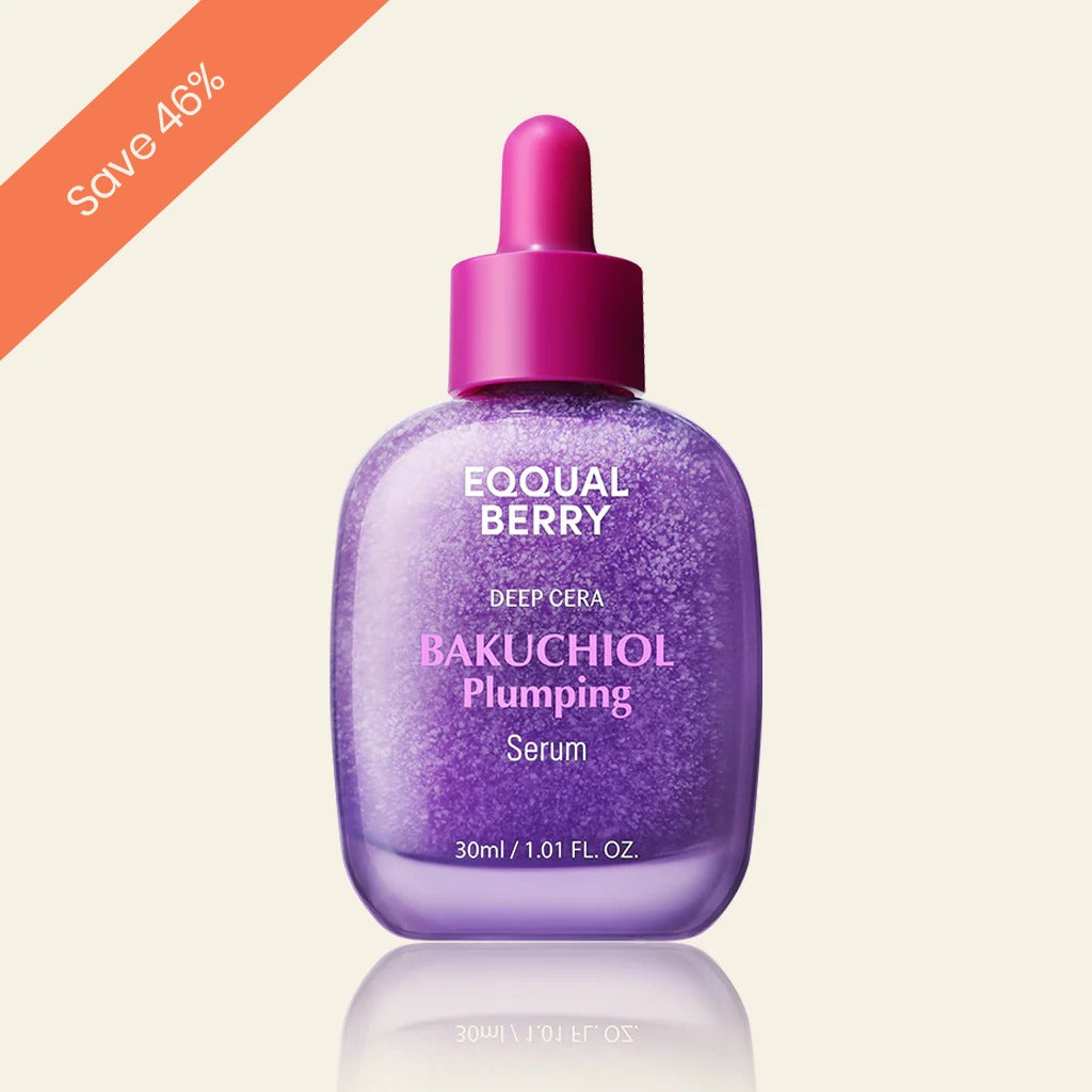 Eqqualberry Bakuchiol Plumping Serum - Retinol Alternative for Sensitive Skin 1.01oz / 30ml