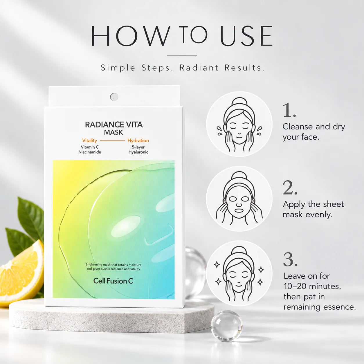 Cell Fusion C Radiance Vita Masks ( ) 125ml 125ml 5 Sheets