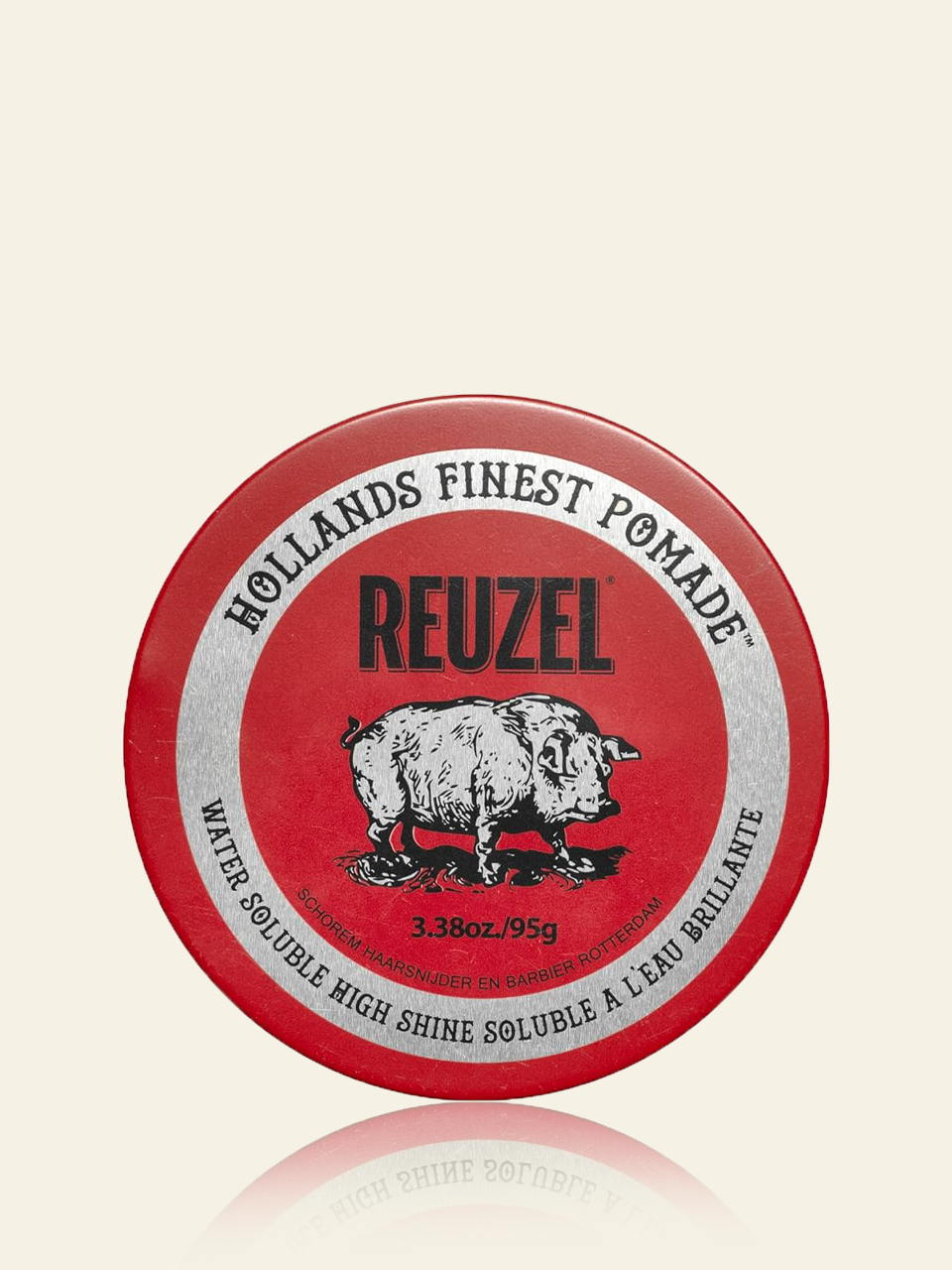 Reuzel Red Water Soluble High Sheen Pomade - No Dry Formula - Keeps High Shine and Strong Hold All Day without Flaking - Easy Rinse Out - Subtle Vanilla Cola Fragrance - Vegan Formula - 340 g
