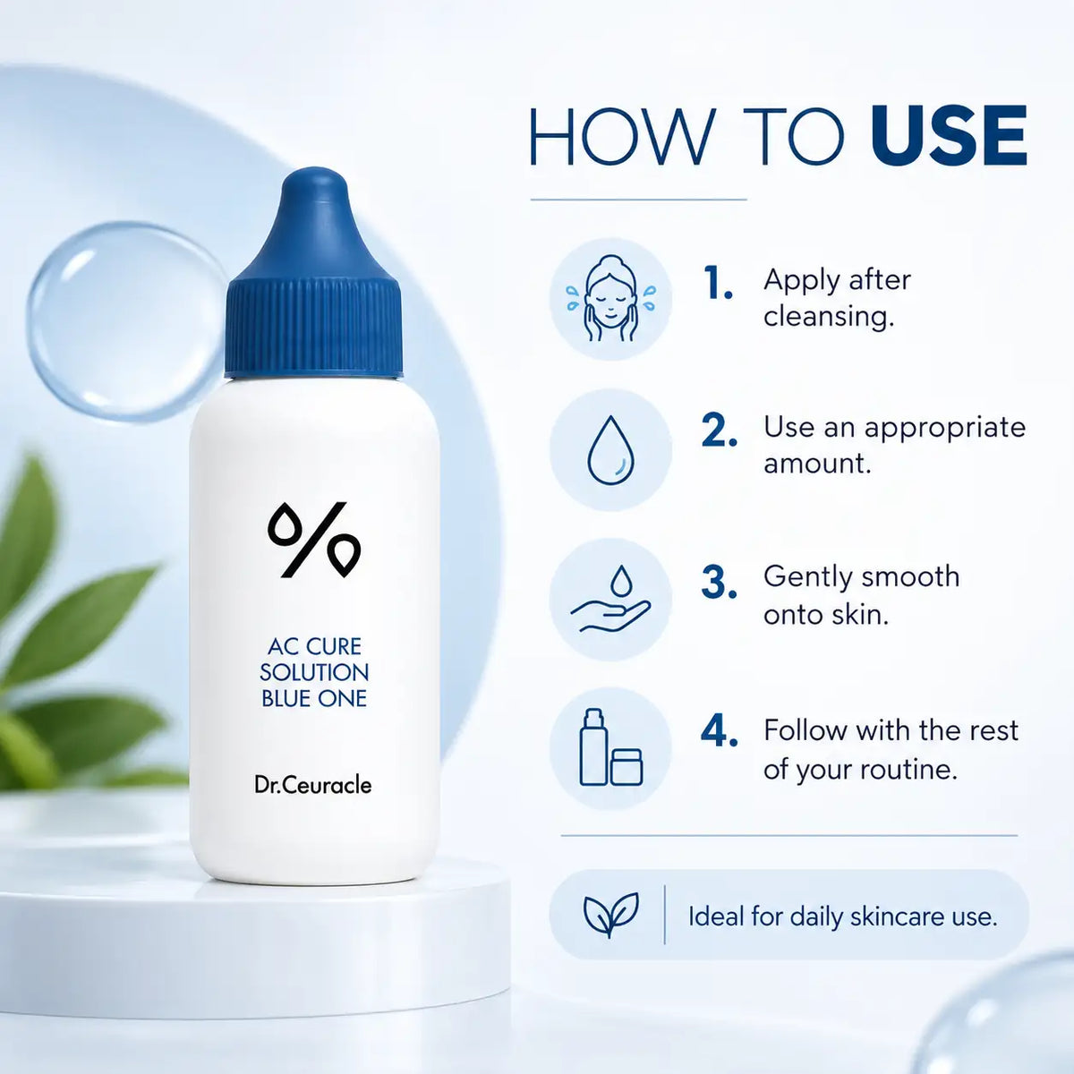 Dr. Ceuracle AC helps care for Solution Blue One 50ml